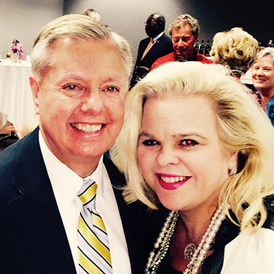 Michele Combs with Senator Lindsey Graham