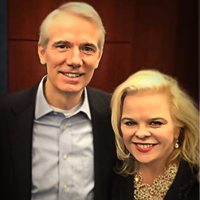 Michele Combs with Senator Rob Portman