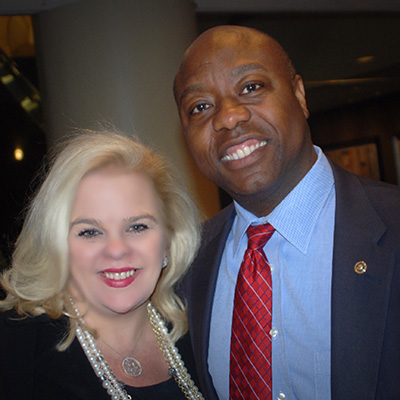 Michele Combs with Senator Tim Scott